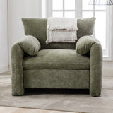 Modern Matcha Green Chenille Oversized Accent Chair 38.6'' W