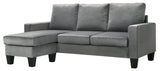 Glory Furniture Jessica G0511-SCH Sofa Chaise , GRAY