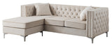 Glory Furniture Paige G827B-SC Sofa Chaise , IVORY