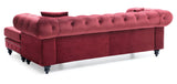 Glory Furniture Nola G0359B-SC Sofa Chaise ( 3 Boxes ) , BURGUNDY