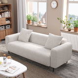 77.2��� White mohair Granular velvet Sofa