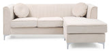 Glory Furniture Delray G797B-SC Sofa Chaise (  3 Boxes) , IVORY