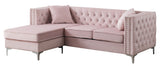 Glory Furniture Paige G824B-SC Sofa Chaise , PINK