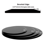 38.6" Inch Round Tempered Glass Table