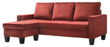 Glory Furniture Jessica G0513-SCH Sofa Chaise , BURGUNDY