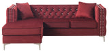 Glory Furniture Paige G826B-SC Sofa Chaise , BURGUNDY