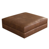 112.7" Modular Sectional Sofa Corner Sofa Chaise Lounge with Movable Ottoman for Living Room, Brown