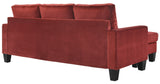 Glory Furniture Jessica G0513-SCH Sofa Chaise , BURGUNDY