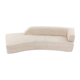 109.4" Beige Curved Chaise Lounge
