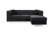 Glory Furniture Delray G793B-SC Sofa Chaise (  3 Boxes) , BLACK