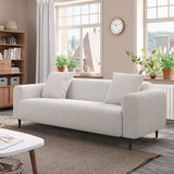 77.2��� White mohair Granular velvet Sofa