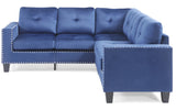 Glory Furniture Nailer G313B-SC Sectional , NAVY BLUE