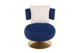 Swivel Accent Chair Armchair, Round Barrel Chair in Fabric for Living Room Bedroom