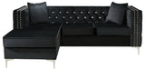 Glory Furniture Paige G828B-SC Sofa Chaise , BLACK