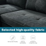 [Video] MH 82" Sleeper Sofa Bed Reversible Sectional Couch with Storage Chaise and Side storage bag for Living Room Furniture Set, silver rivets on both hands