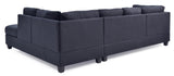 Glory Furniture Malone G635B-SC Sectional ( 3 Boxes) , BLACK