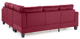 Glory Furniture Nailer G312B-SC Sectional , BURGUNDY