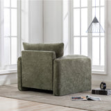Modern Matcha Green Chenille Oversized Accent Chair 38.6'' W