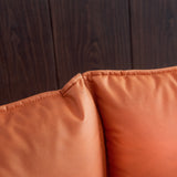 L-Shaped Corner Sectional Technical leather Sofa-Orange, 92.5*92.5''