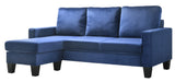 Glory Furniture Jessica G0514-SCH Sofa Chaise , NAVY BLUE