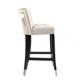 26 inch Seater Velvet Barstool with nailheads 2 pcs Set