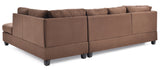 Glory Furniture Malone G632B-SC Sectional ( 3 Boxes) , CHOCOLATE
