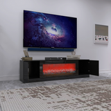 Living room furniture modern black electric fireplace TV stand with insert fireplace,without remote and heating