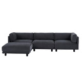 U_STYLE Upholstery Convertible Sectional Sofa, L Shaped Couch with Reversible Chaise