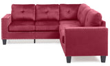 Glory Furniture Nailer G312B-SC Sectional , BURGUNDY