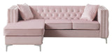 Glory Furniture Paige G824B-SC Sofa Chaise , PINK