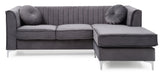 Glory Furniture Delray G790B-SC Sofa Chaise (  3 Boxes) , GRAY