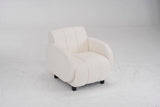 Modern Fabric Upholstered Armchair with Upholstered Reading Chair, Single Sofa, Living Room, Bedroom, Bed, Office Lounge Club Chair, Teddy Velvet