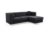 Glory Furniture Delray G793B-SC Sofa Chaise (  3 Boxes) , BLACK