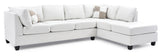 Glory Furniture Malone G647B-SC Sectional ( 3 Boxes) , WHITE