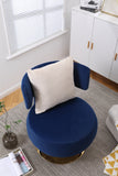 Swivel Accent Chair Armchair, Round Barrel Chair in Fabric for Living Room Bedroom