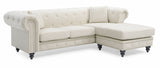 Glory Furniture Nola G0357B-SC Sofa Chaise ( 3 Boxes ) , IVORY