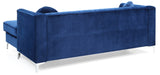 Glory Furniture Delray G791B-SC Sofa Chaise (  3 Boxes) , NAVY BLUE