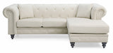 Glory Furniture Nola G0357B-SC Sofa Chaise ( 3 Boxes ) , IVORY