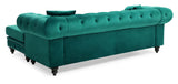 Glory Furniture Nola G0352B-SC Sofa Chaise ( 3 Boxes ) , GREEN