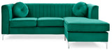 Glory Furniture Delray G792B-SC Sofa Chaise (  3 Boxes) , GREEN