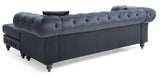 Glory Furniture Nola G0353B-SC Sofa Chaise ( 3 Boxes ) , BLACK