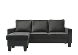 Glory Furniture Jessica G0512-SCH Sofa Chaise , BLACK