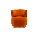 360 Degree Swivel Cuddle Barrel Accent Fluffy Velvet Fabric Chair