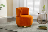 360 Degree Swivel Cuddle Barrel Accent Fluffy Velvet Fabric Chair
