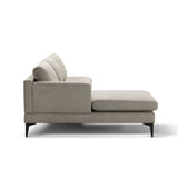 Modern Sand Sectional with Reversible Chaise and Armless 2 Seater Loveseat