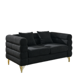 60 Inch Black teddy Oversized 2 Seater Sofa