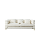 81 Inch Ivory White teddy Oversized 3 Seater Sofa