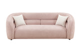 90.6'' PINK Mid Century Modern Curved Sofa
