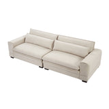 Beige Mid-Century Sofa
