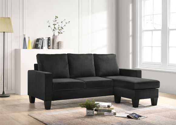 Glory Furniture Jessica G0512-SCH Sofa Chaise , BLACK